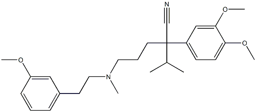 5-(N-(3-methoxyphenethyl)-N-methylamino)-2-isopropyl-2-(3,4-dimethoxyphenyl)pentanenitrile Structure