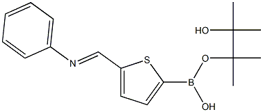 5-[(Phenylimino)methyl]-2-thiopheneboronic acid pinacol ester Structure