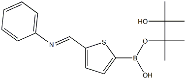 5-[(Phenylimino)methyl]-2-thiopheneboronic acid pinacol ester 구조식 이미지