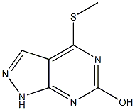 4-(methylthio)-1H-pyrazolo[3,4-d]pyrimidin-6-ol 구조식 이미지