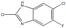 2,6-dichloro-5-fluoro-1H-benzimidazole 구조식 이미지