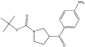 3-(4-Amino-benzenesulfinyl)-pyrrolidine-1-carboxylic acid tert-butyl ester 구조식 이미지