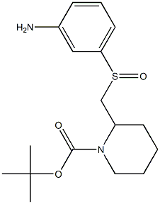 2-(3-Amino-benzenesulfinylmethyl)-piperidine-1-carboxylic acid tert-butyl ester Structure