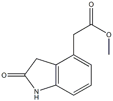(2-oxo-2,3-dihydro-1H-indole-4-yl)acetic acid methyl ester 구조식 이미지