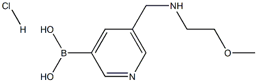 5-((2-methoxyethylamino)methyl)pyridin-3-ylboronic acid HCl Structure