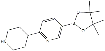 5-(4,4,5,5-tetraMethyl-1,3,2-dioxaborolan-2-yl)-2-(piperidin-4-yl)pyridine 구조식 이미지