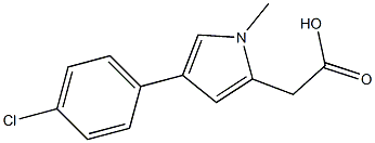 [4-(4-Chlorophenyl)-1-Methyl-1H-pyrrol-2-yl]-acetic acid Structure