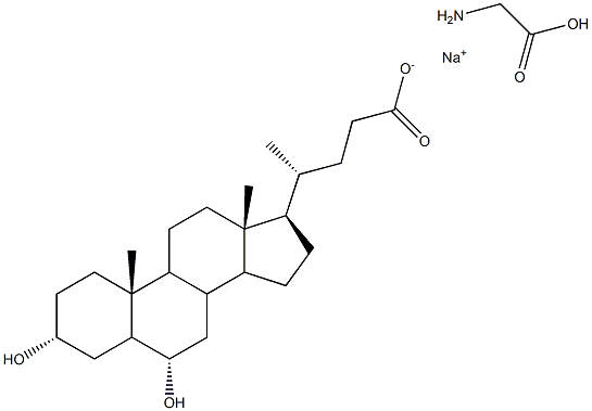 Glycine sodium hyodeoxycholate Structure