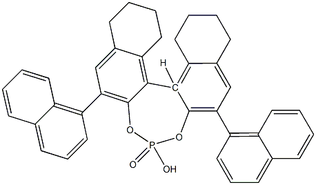 S-3,3'-bis(1-Naphthyl)-5,5',6,6',7,7',8,8'-octahydro-1,1'-binaphthyl-2,2'-diyl hydrogenphosphate 구조식 이미지