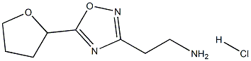 {2-[5-(Tetrahydrofuran-2-yl)-1,2,4-oxadiazol-3-yl]ethyl}amine hydrochloride 구조식 이미지