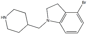 4-broMo-1-(piperidin-4-ylMethyl)indoline 구조식 이미지