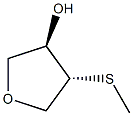 (3R,4R)-4-(Methylthio)tetrahydrofuran-3-ol 구조식 이미지
