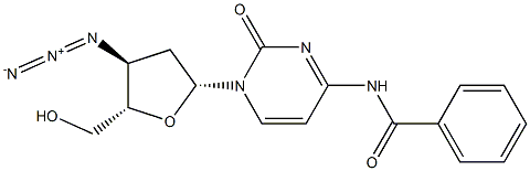 3'-Azido-N4-benzoyl-2',3'-dideoxycytidine 구조식 이미지
