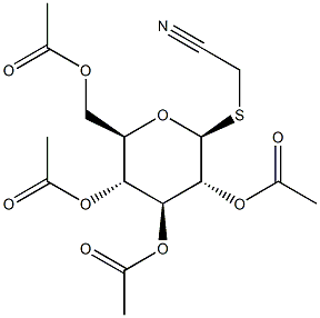 Cyanomethyl 2,3,4,6-tetra-O-acetyl-b-D-thioglucopyranoside Structure