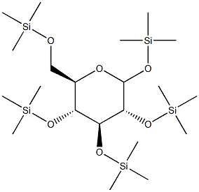 1,2,3,4,6-Penta-O-trimethylsilyl-D-glucopyranose 구조식 이미지