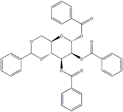 1,2,3-Tri-O-benzoyl-4,6-O-benzylidene-a-D-mannopyranose Structure