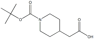 2-(1-(tert-butoxycarbonyl)piperidin-4-yl)acetic acid Structure