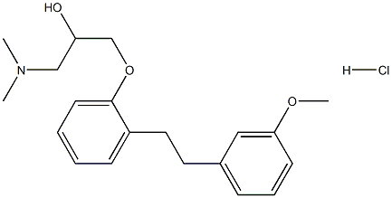 2-dimethylamino-1-{2-m-methoxyphenethylphenoxymethyl}ethanol hydrochloride Structure