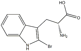 2-bromo-D-tryptophan 구조식 이미지