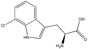 7-chloro-tryptophan -DL- 구조식 이미지