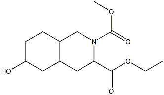 3-ethyl 2-methyl 6-hydroxy octahydroisoquinoline-2,3(1H)-dicarboxylate Structure