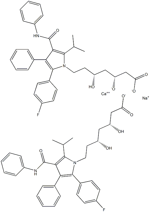 (3R,5S)-Atorvastatin Sodium Salt 구조식 이미지
