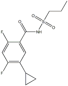 5-Cyclopropyl-2,4-difluoro-N-(propylsulfonyl)benzamide Structure