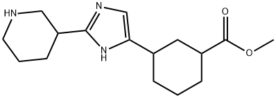 methyl 3-(2-(piperidin-3-yl)-1H-imidazol-4-yl)cyclohexanecarboxylate Structure