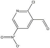 2-Chloro-5-nitro-pyridine-3-carbaldehyde 구조식 이미지