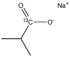 Sodium 2-Methylpropionate-1-13C Structure