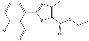 ethyl 2-(2-formyl-3-hydroxyphenyl)-4-methylthiazole-5- carboxylate 구조식 이미지