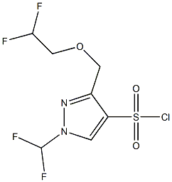 3-[(2,2-DIFLUOROETHOXY)METHYL]-1-(DIFLUOROMETHYL)-1H-PYRAZOLE-4-SULFONYL CHLORIDE 구조식 이미지