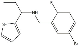 [(5-BROMO-2-FLUOROPHENYL)METHYL][1-(THIOPHEN-2-YL)PROPYL]AMINE Structure