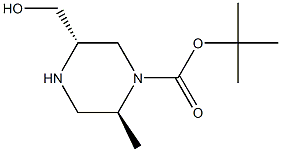 tert-butyl (2S,5S)-5-(hydroxymethyl)-2-methylpiperazine-1-carboxylate 구조식 이미지