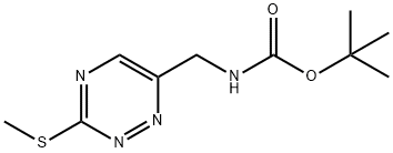 N-Boc-1-[3-(Methylthio)-1,2,4-triazin-6-yl]methylamine 구조식 이미지
