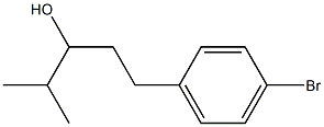 1-(4-bromophenyl)-4-methylpentan-3-ol 구조식 이미지