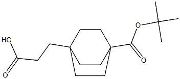 3-(4-(tert-butoxycarbonyl)bicyclo[2.2.2]octan-1-yl)propanoic acid Structure