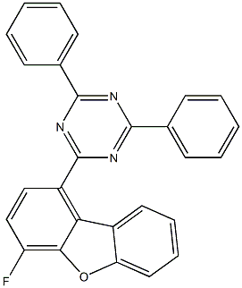 2-(4-fluorodibenzo[b,d]furan-1-yl)-4,6-diphenyl-1,3,5-triazin Structure