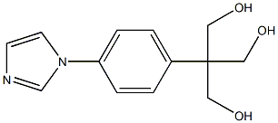 2-Hydroxymethyl-2-(4-imidazol-1-yl-phenyl)-propane-1,3-diol 구조식 이미지