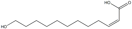 cis-12-hydroxy-2-Dodecenoic acid Structure