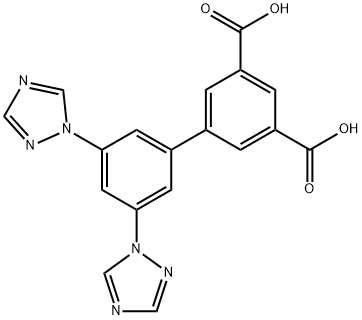 3',5'-di(1H-1,2,4-triazol-1-yl)-[1,1'-biphenyl]-3,5-dicarboxylic acid Structure