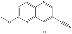 4-Chloro-6-methoxy-[1,5]naphthyridine-3-carbonitrile 구조식 이미지