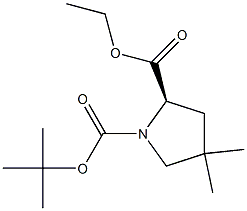 (R)-1-Boc-4,4-dimethyl-pyrrolidine-2-carboxylic acid ethyl ester Structure