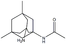 N-(3-amino-5,7-dimethyl adamantan-1-yl) acetamide 구조식 이미지