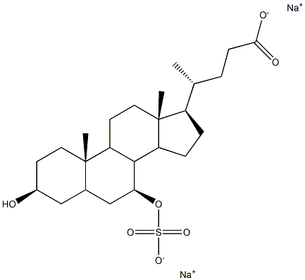 7-Sulfo-ursodeoxycholic Acid Disodium Salt 구조식 이미지