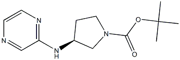 (S)-tert-Butyl 3-(pyrazin-2-ylamino)pyrrolidine-1-carboxylate 구조식 이미지