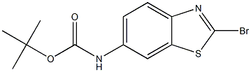 (2-Bromo-benzothiazol-6-yl)-carbamic acid tert-butyl ester 구조식 이미지