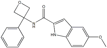 5-methoxy-N-(3-phenyloxetan-3-yl)-1H-indole-2-carboxamide Structure