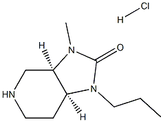 (3aR,7aS)-3-methyl-1-propylhexahydro-1H-imidazo[4,5-c]pyridin-2(3H)-one hydrochloride Structure