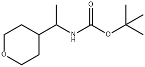 tert-butyl 1-(tetrahydro-2H-pyran-4-yl)ethylcarbamate 구조식 이미지